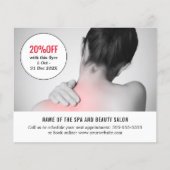 Elegant White Grey Photo Massage Therapist Flyer チラシ (正面)