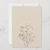 Elegant white gypsophila floral Save the Date 招待状 (裏面)