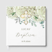 Elegant White Hydrangea Baptism ゲストブック (正面)