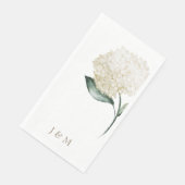  Elegant White Hydrangea Personalized Monogram  (コーナー)