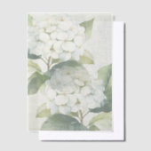 Elegant White Hydrangea Vellum Overlay ベラム紙招待状 (オフセット)