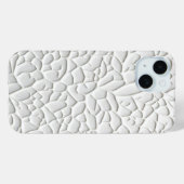 Elegant White iPhone Case with Textured Relief Case-Mate iPhoneケース