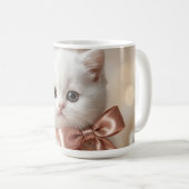 Elegant White Kitten Boutique コーヒーマグカップ (正面右)