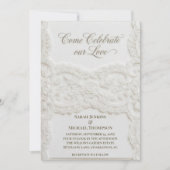 Elegant White Lace Wedding Invitation 招待状 (正面)