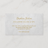 Elegant white leather gold frame professional 名刺 (裏面)