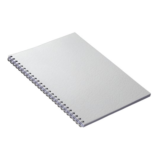 Elegant White Leather Texture Writing Notebook ノートブック (右側)