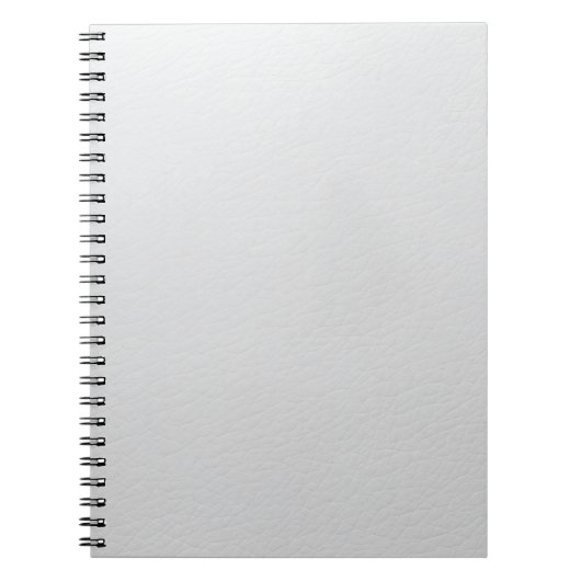 Elegant White Leather Texture Writing Notebook ノートブック (正面)