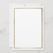 Elegant white luxury gold glamour Wedding 招待状 (裏面)