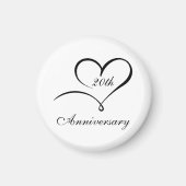 Elegant White Magnet Keepsake for Anniversary Gift マグネット (正面)
