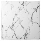 Elegant White Marble Effect Ceramic Tile タイル (正面)