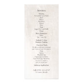 Elegant White Marble Hair Salon and Spa Menu ラックカード (裏面)