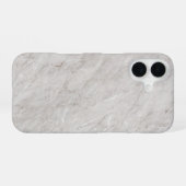 Elegant White Marble iPhone 16ケース (裏面横)