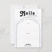 Elegant White Marble Nail Packaging Display Card サンキューカード (正面)
