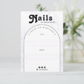 Elegant White Marble Nail Packaging Display Card サンキューカード (スタンド正面)