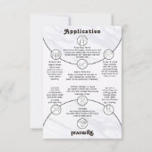 Elegant White Marble Nail Packaging Display Card サンキューカード (裏面)