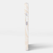 Elegant White Marble Pattern iPhoneケース (左側面)