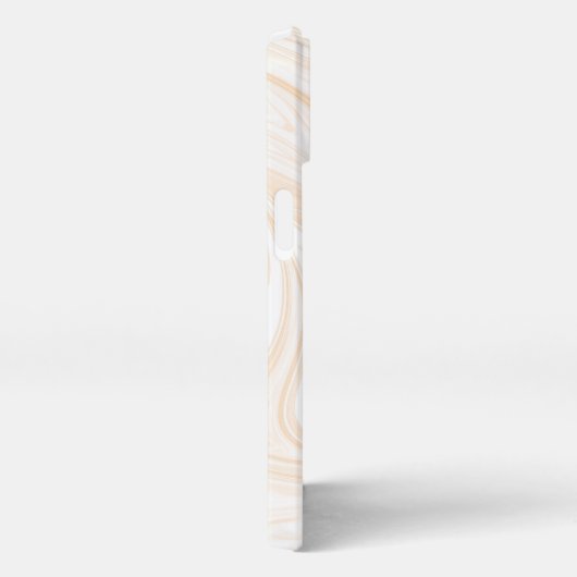 Elegant White Marble Pattern iPhoneケース (右側面)