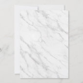 Elegant White Marble Wedding Invitation 招待状 (裏面)