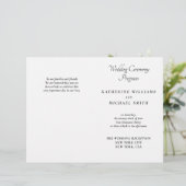 Elegant White Minimal Wedding Programs (スタンド正面)