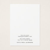 Elegant white minimalist earring display card (裏面)