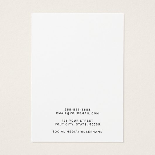 Elegant white minimalist earring display card (裏面)