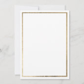 Elegant white mint gold foliage Rehearsal Dinner 招待状 (裏面)