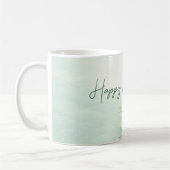 Elegant White Orchid Birthday Mug コーヒーマグカップ (左)