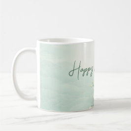 Elegant White Orchid Birthday Mug コーヒーマグカップ