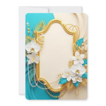 Elegant White Orchids Gold Frame