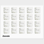 Elegant White Orchids Wedding スクエアシール (シート)