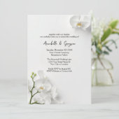 Elegant White Orchids Wedding 招待状 (スタンド正面)