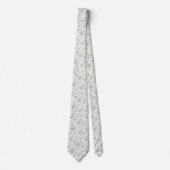 Elegant White Pearls Luxe Aesthetics Necktie ネクタイ (正面)