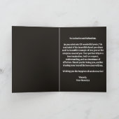 Elegant White Peonies 25th Wedding Anniversary カード (内部)