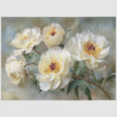 Elegant White Peonies in Bloom 薄葉紙 (正面)