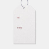 Elegant White Pink Christmas Poinsettias  ギフトタグ (裏面)