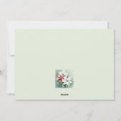 Elegant White Pink Christmas Poinsettias  シーズンカード (裏面)