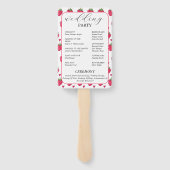 Elegant White & Pink Strawberry Wedding ハンドファン (裏面)