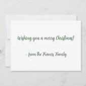 Elegant White Poinsettia Baby Flat Photo Card 招待状 (裏面)