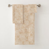 Elegant White Rose Bath Towel Set - Practical Gift バスタオルセット (インサイチュ)