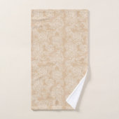 Elegant White Rose Bath Towel Set - Practical Gift バスタオルセット (ハンドタオル)