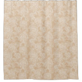 Elegant White Rose Floral シャワーカーテン (正面)