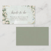 Elegant White Roses Wedding  エンクロージャーカード (正面/裏面)