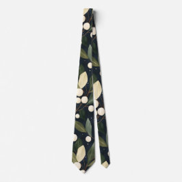 Elegant White Snowberry Holiday Tie  ネクタイ
