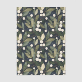 Elegant White Snowberry Holiday Tissue Paper  薄葉紙