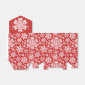 Elegant White Snowflake (Cranberry) フェイバーボックス (折り畳みなし)