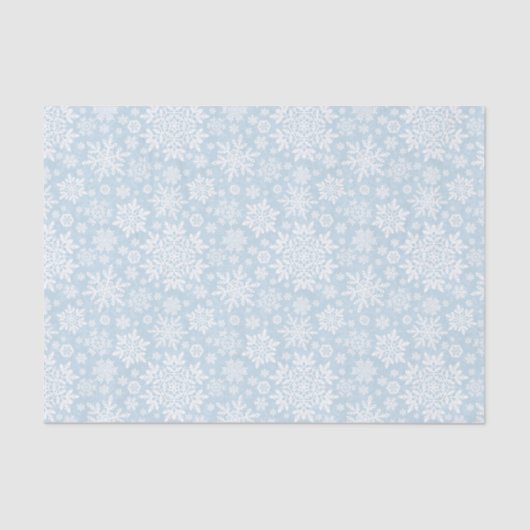 Elegant White Snowflake (Frost Blue) 薄葉紙 (正面)