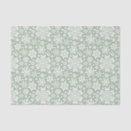 Elegant White Snowflake (Sage Pine) 薄葉紙 (正面)