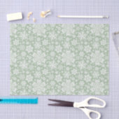 Elegant White Snowflake (Sage Pine) 薄葉紙 (クラフト)