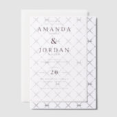 Elegant White Typographic ベラム紙招待状 (オフセット (招待状))