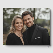 Elegant White Wedding Guest Books Foil Guestbook ゲストブック (裏面)